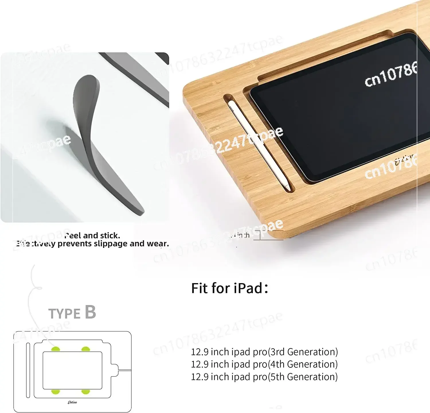 IPad 11 polegadas 12,9 polegadas multi-ângulo dobrável ajustável desenho de bambu suporte para iPad