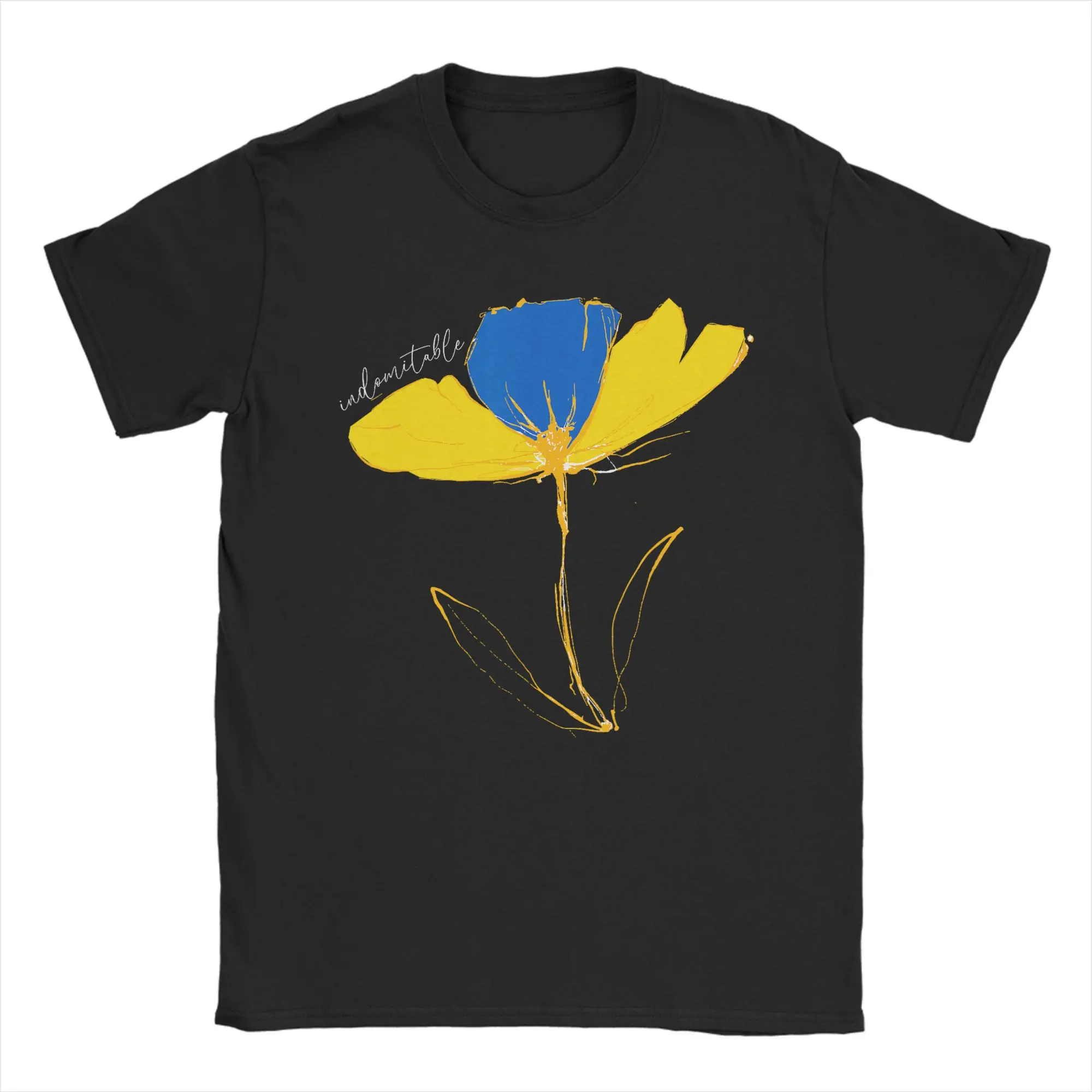 Ukraine Ukrainian Flag T-Shirts for Men  Casual Pure Cotton Tees Round Neck Short Sleeve T Shirt Gift Idea Tops