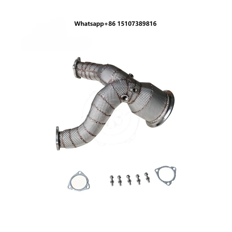 

FOR S4 S5 B9 3.0T 2019+ with Heat Shield Downpipe with OPF
