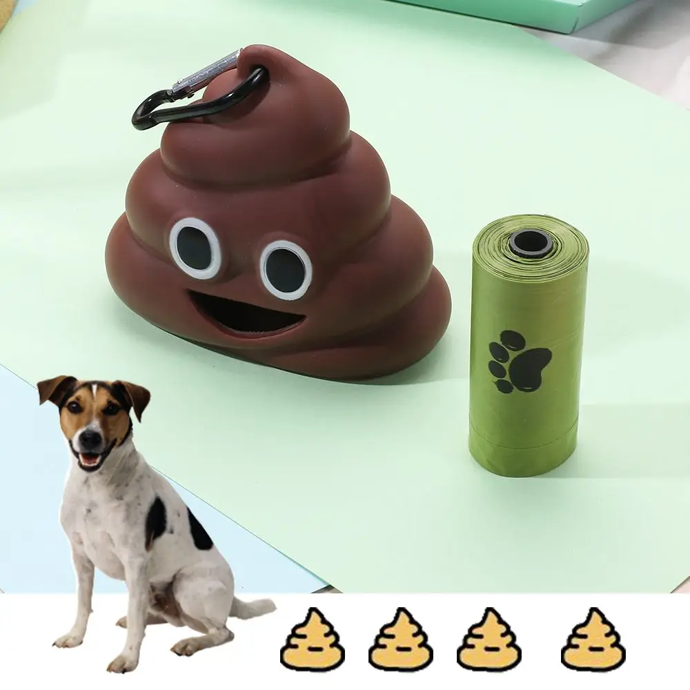 Carrier Holder Poop Pouch Fecal Shape Portable Garbage Bags Cat Trash Carrier Pet Waste Bag Dispenser Dog Dispenser Poop Bag