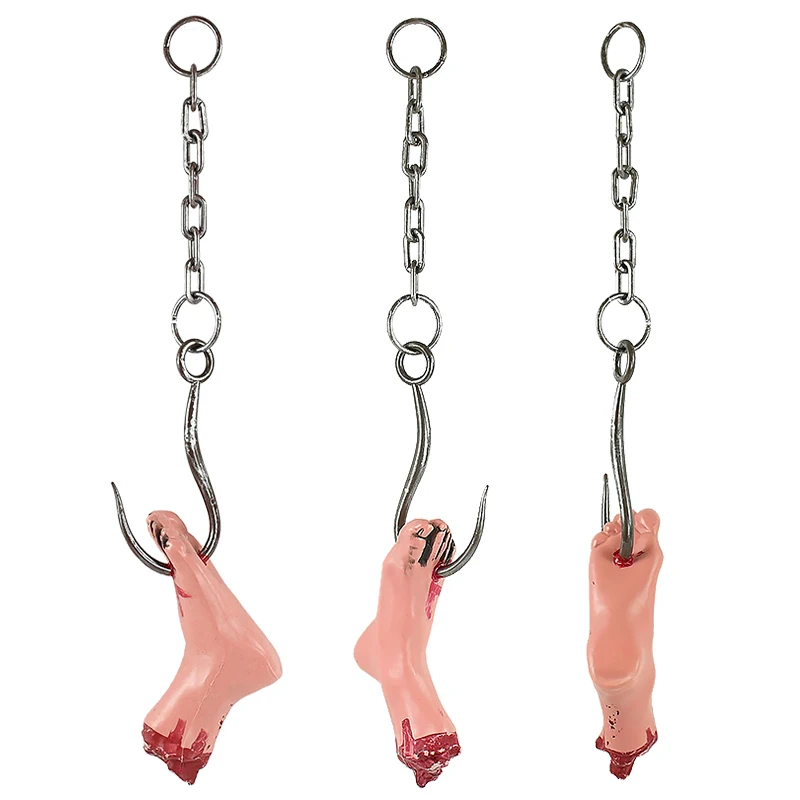 Halloween Severed Hands Feet With Hook Broken Body Parts  Blood Terror Prop Haunted House Halloween Decoration