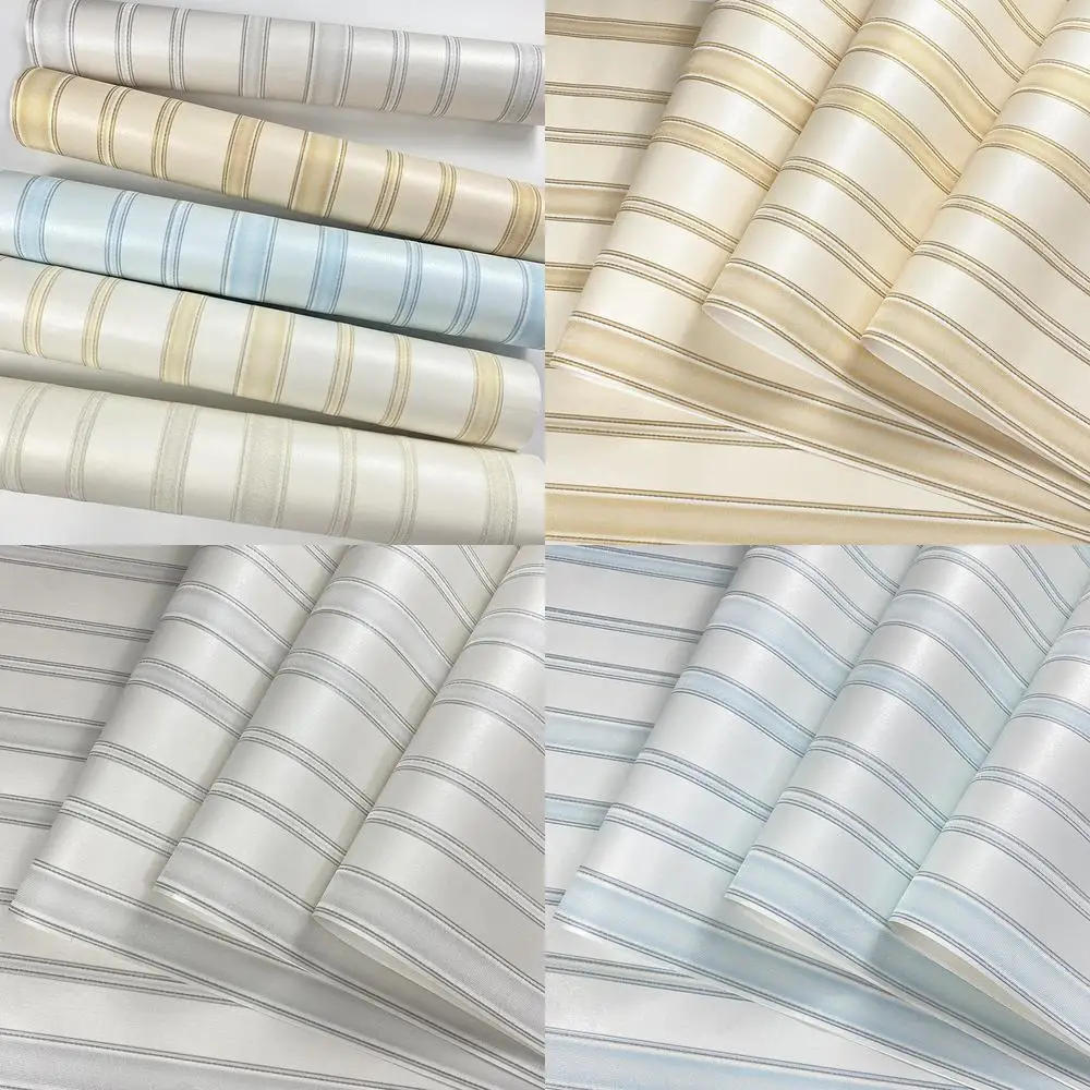 Modern Minimalist Vertical Stripe Wallpaper Gradual Morandi Color Eco Friendly Non Woven Living Room Bedroom Background Wall