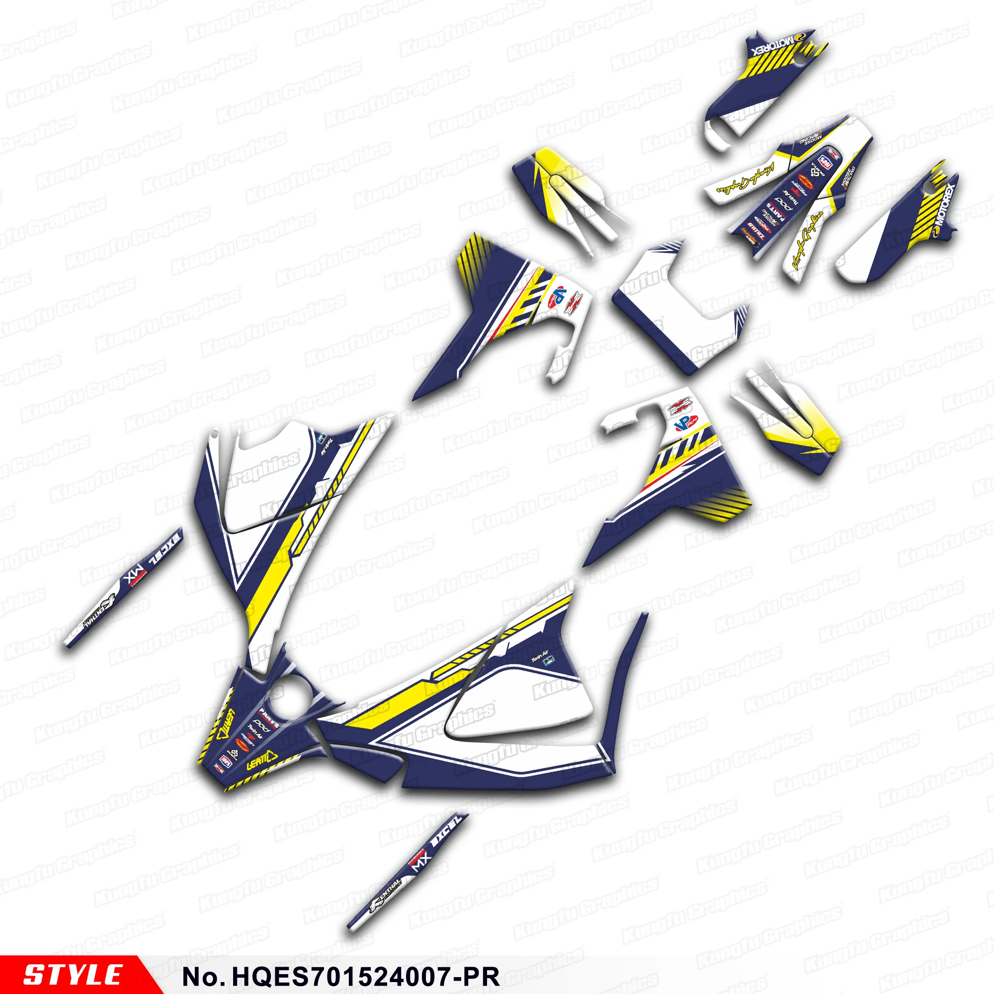 

Aftermarket Enduro Stickers Kit Graphics для Husqvarna Enduro Supermoto 701 2015-2024, HQES701524007-PR