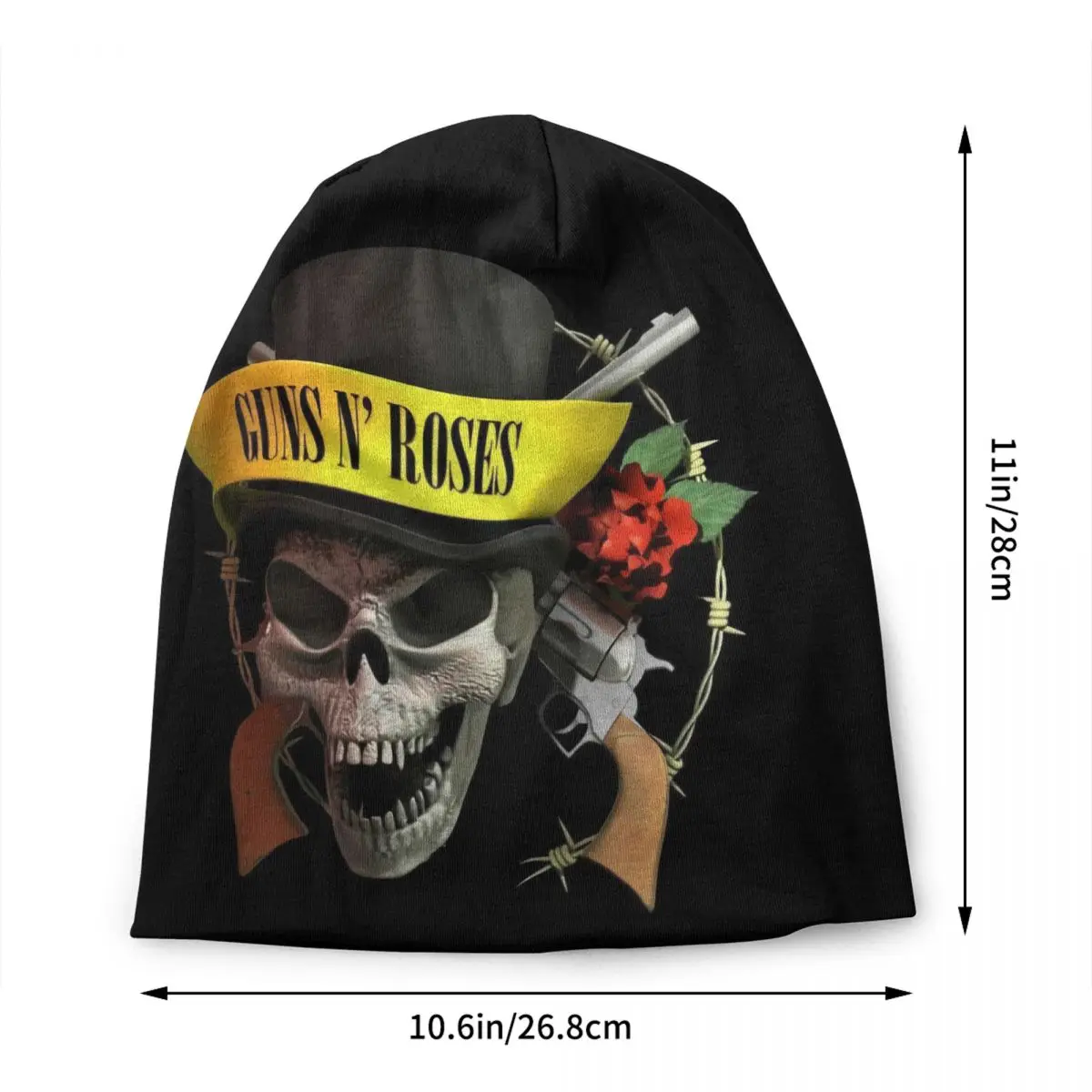 Guns N Rose Logo Steampunk Music Print Skullies Beanies Caps For Men Women Unisex Cool Winter Warm Knitted Hat Adult Bonnet Hats