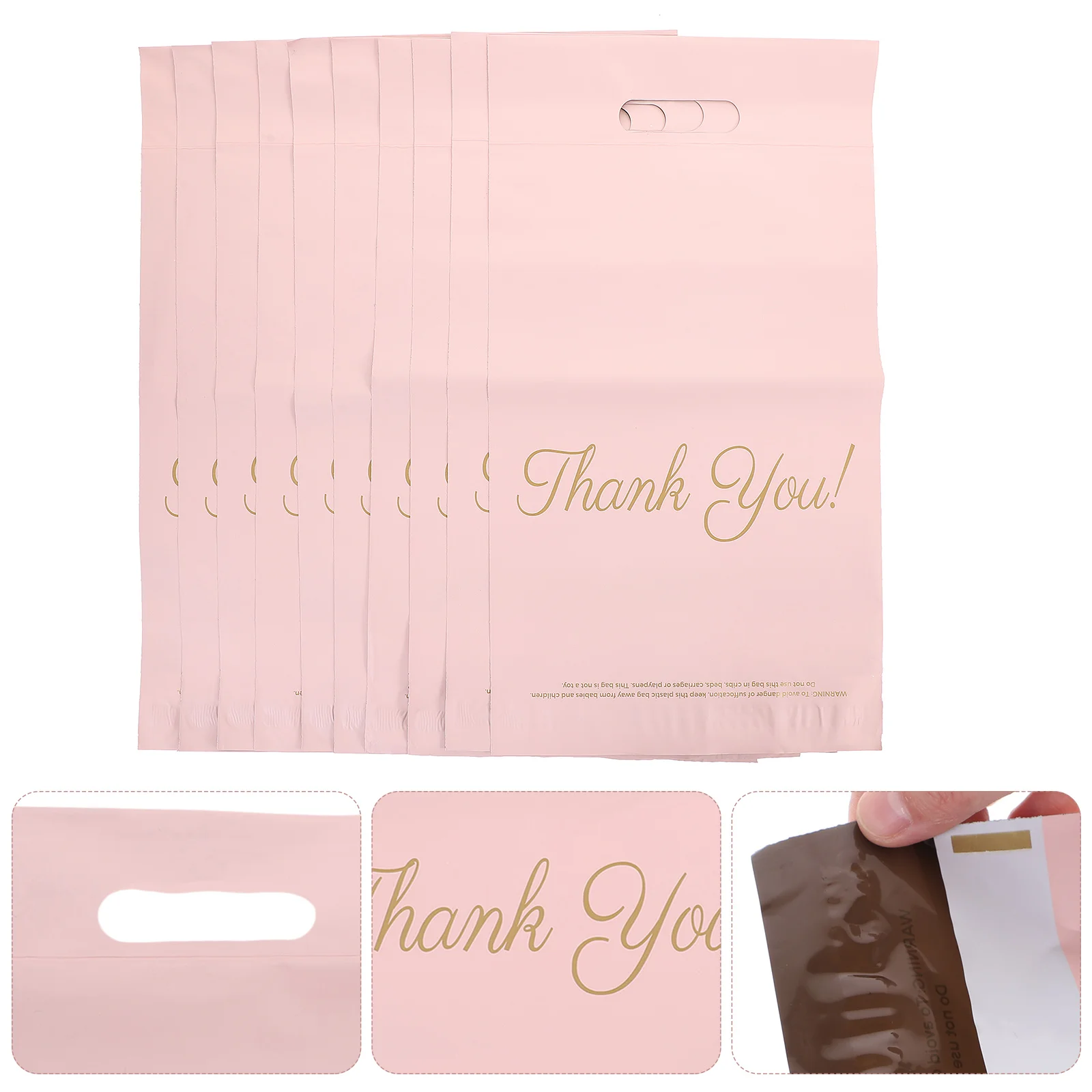 100 Pcs Courier Bag Clothing Mailing Poly Mailers Costumes Thick Packing Waterproof Shipping Bags Portable Envelope