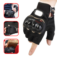 PRO-BIKER Motorcycle Gloves Ridding Half Finger Touring Chopper Scooter Street Protective Gears Mesh Fabric Gloves