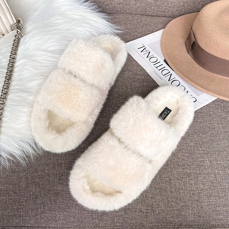 

Зимние женские флокированные тапочки, повседневные ботинки, милая домашняя обувь для девочек