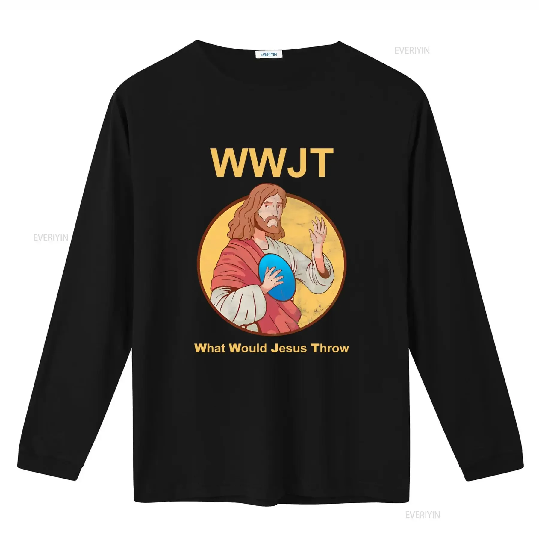 WWJT What Would Jesus Throw T Shirt for Men and Women vintage Washed homme Breathable Soft Stretched designer clothes Versatile