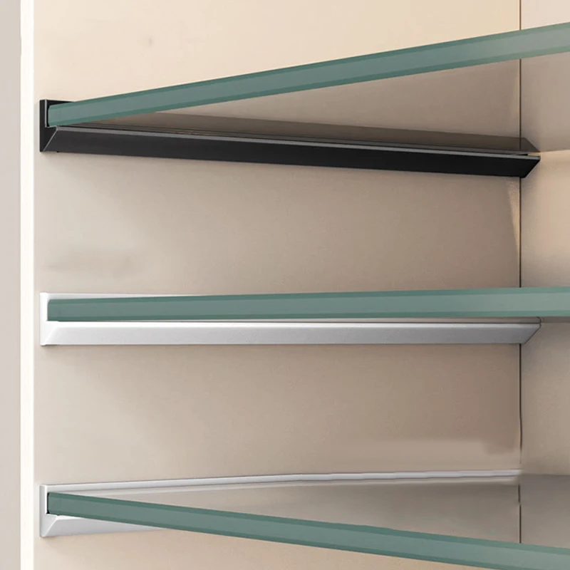 1 Buah Penjepit Snap-on dari Paduan Aluminium, Braket Kabinet Papan Kaca dari Paduan Aluminium, Braket Rak Kaca Tugas Berat, Perlengkapan Rumah