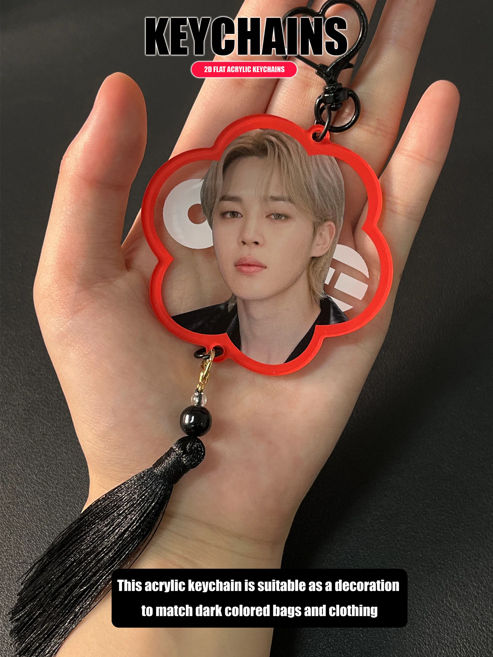 B/Ts Ot7 Keychain, Arirang, B/Tsarmy Keychain, Arirang Themed Creative Merchandise, Bag/Car Keychain Decoration - view 6