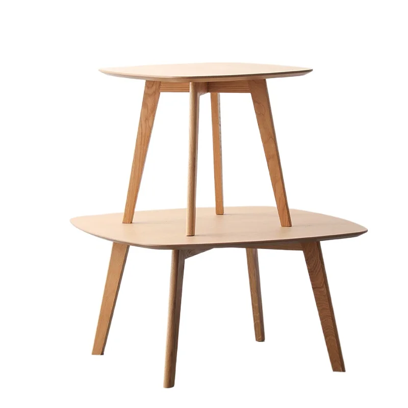 

Creative solid wood coffee table combination modern simple small apartment side table living room household bay window small