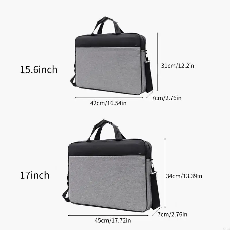 Borsa per laptop in nylon da 15,6/17 pollici per uomini e donne protegge il tuo laptop e accessori 547a