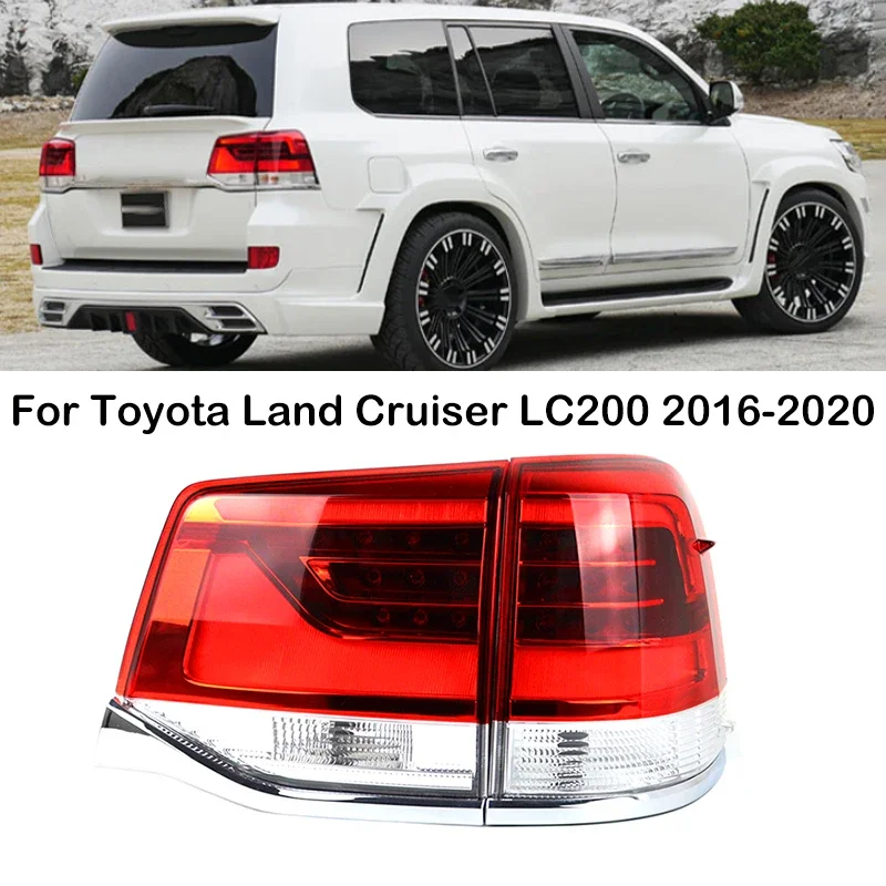 For Toyota Land Cruiser LC200 2016 2017 2018 2019 2020 Car LED Tail Light Tail Lamp Stop Rear Brake Lamp Taillights Assembly