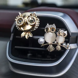 Car Air Vent Perfume Aromatherapy Decorative High-grade Exquisite Gemstone Owl Car Air Conditioning Mouth Car Interior Decor
