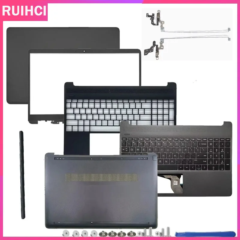 

Для 15-DY 15S-FQ 15S-FR 15S-EQ 15-EF 15-ER TPN-Q222/Q230 Новая задняя крышка ЖК-дисплея, передняя панель, петли для упора для рук, нижняя часть корпуса