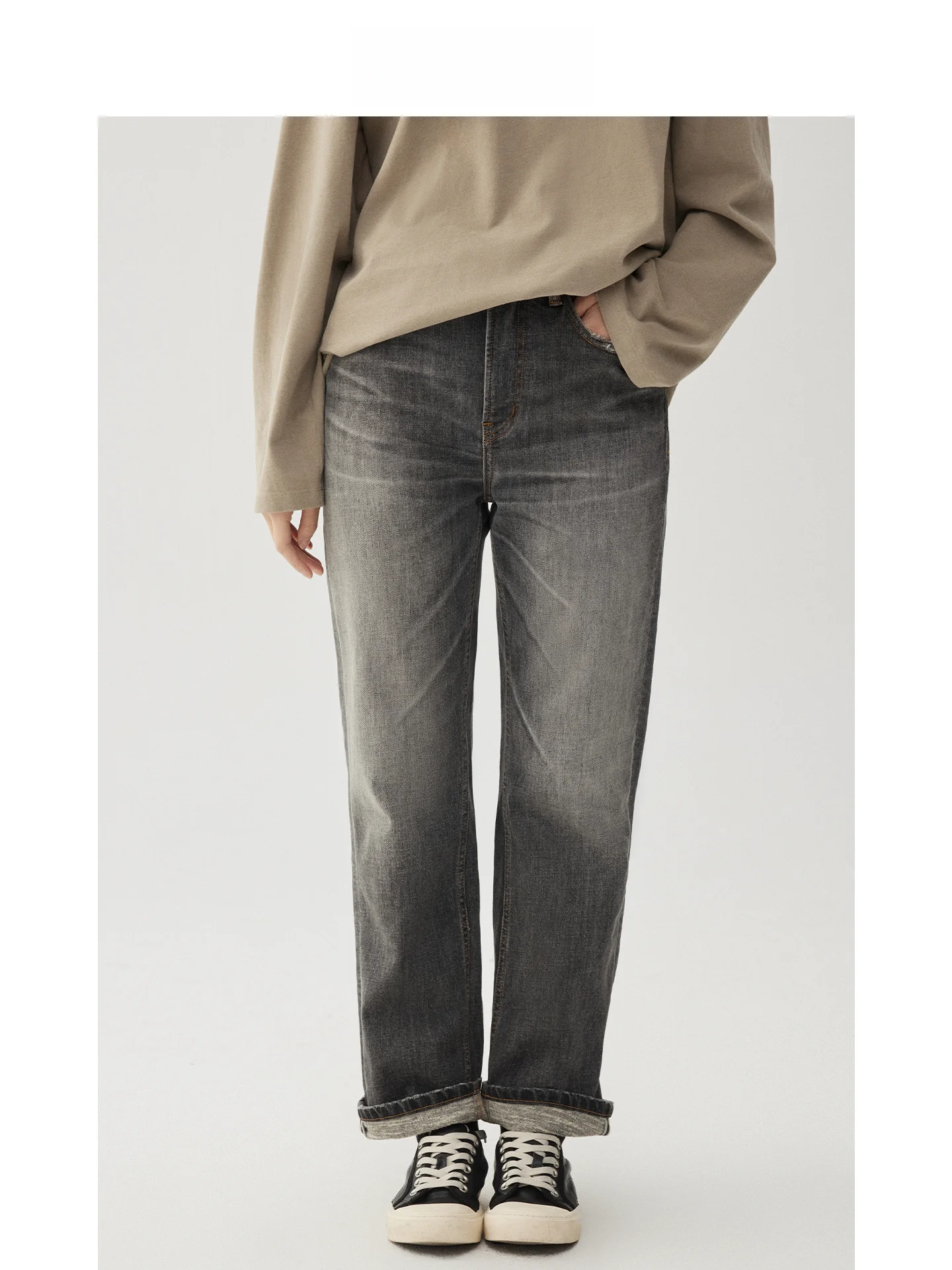 

Винтажные джинсы Mincollection с прямыми штанинами, узкая модель, выцветшие, из денима, в стиле ретро, женские, хлопковые