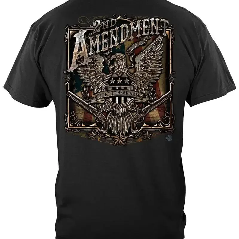 2nd Amendment Eagle 2nd Amendment 100% Cotton Black TShirt