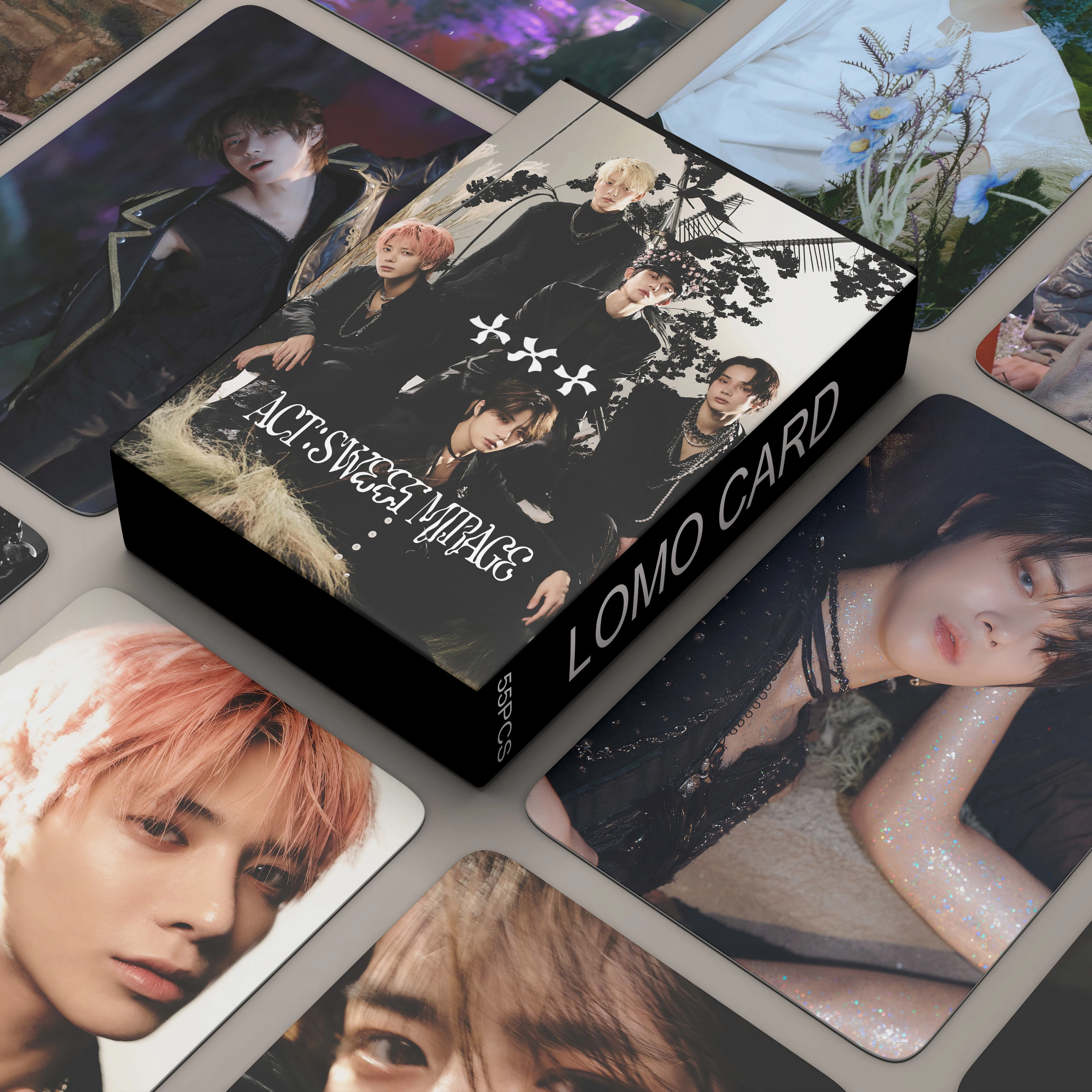55 carte da collezione di nuovi album della band coreana Boy, piccole carte Lomo