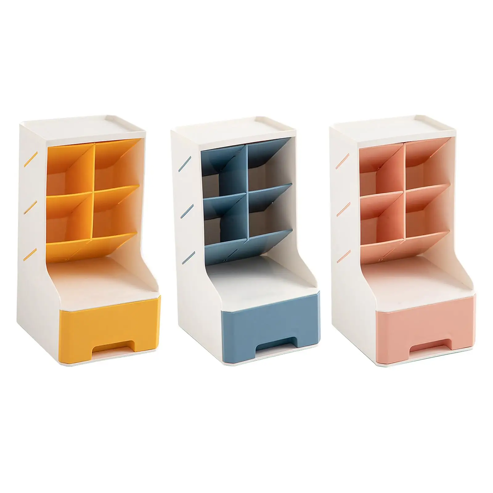 Desktop Storage Organizer Pencil Holder Detachable Compartment Desktop Container