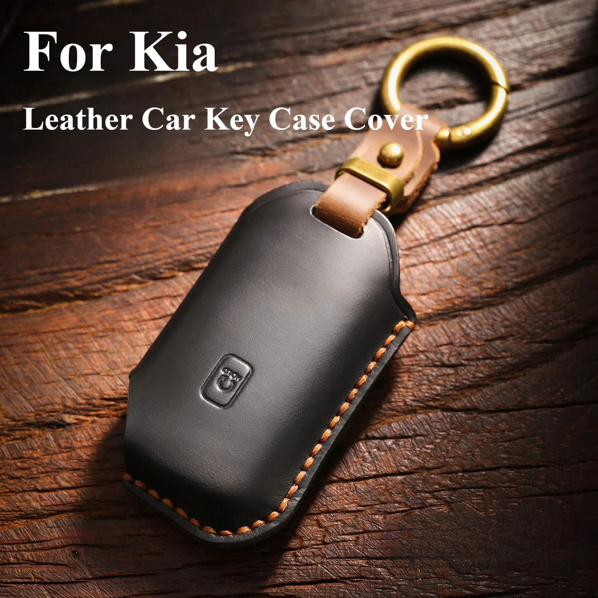 

Leather Car Key Case Cover Shell For Kia K3 KX3 KX7 K5 Telluride Telluride SX Sportage R GT Line Seltos Sorento Soul