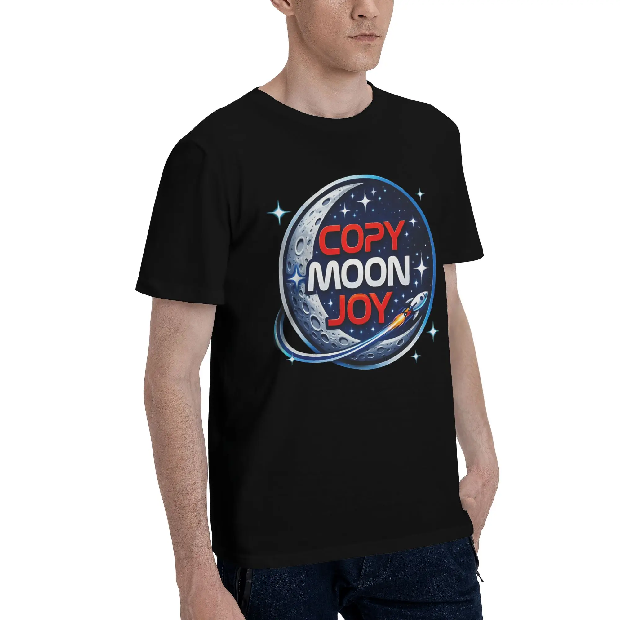 Copy Moon Joy 16 Novelty 100% Cotton T-Shirt  Tops Tees For Men