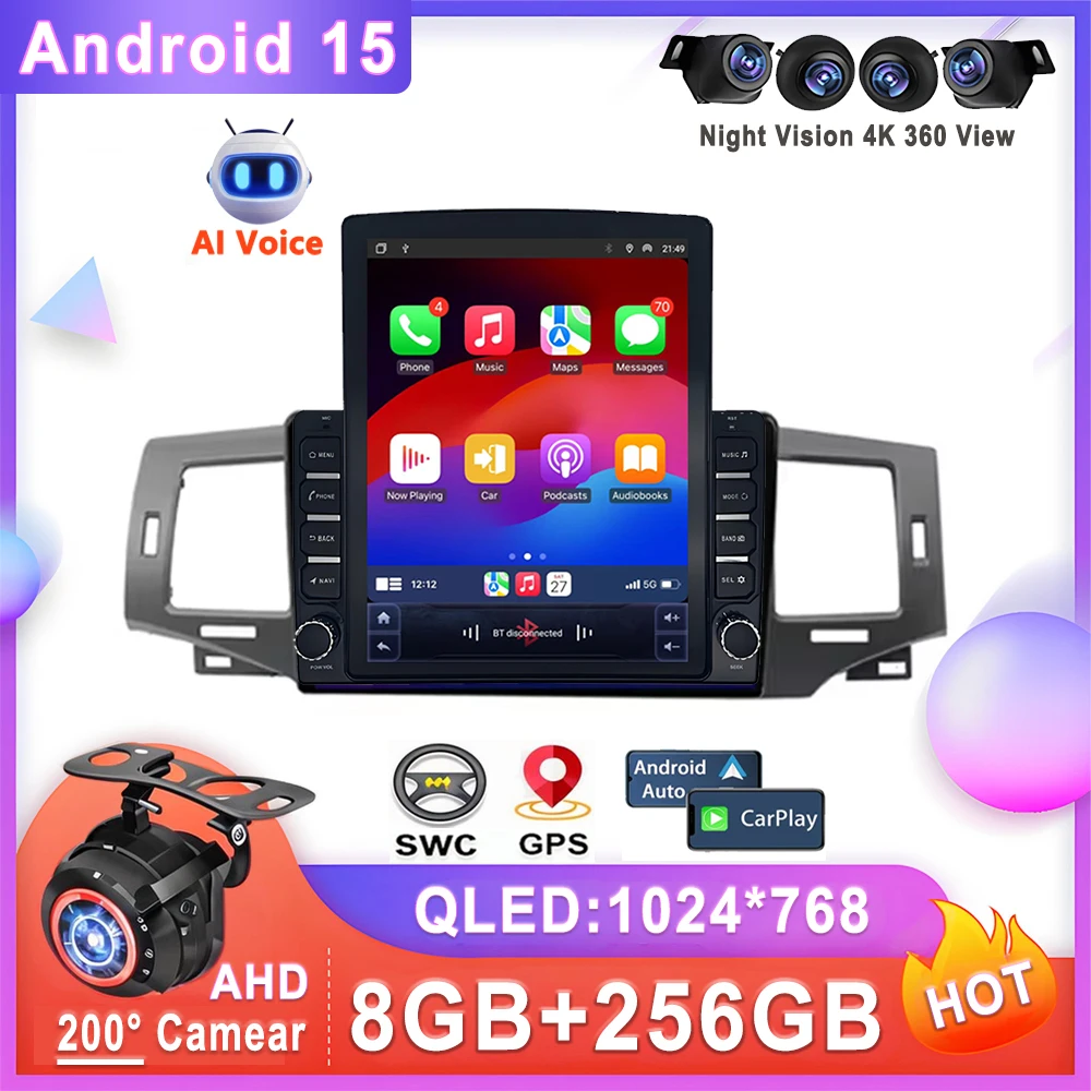 

9.7" Android 15 Car Radio For Toyota Corolla 9 E120 2004 2005 2006 Video Multimedia Player Navigation GPS Carplay Stereo