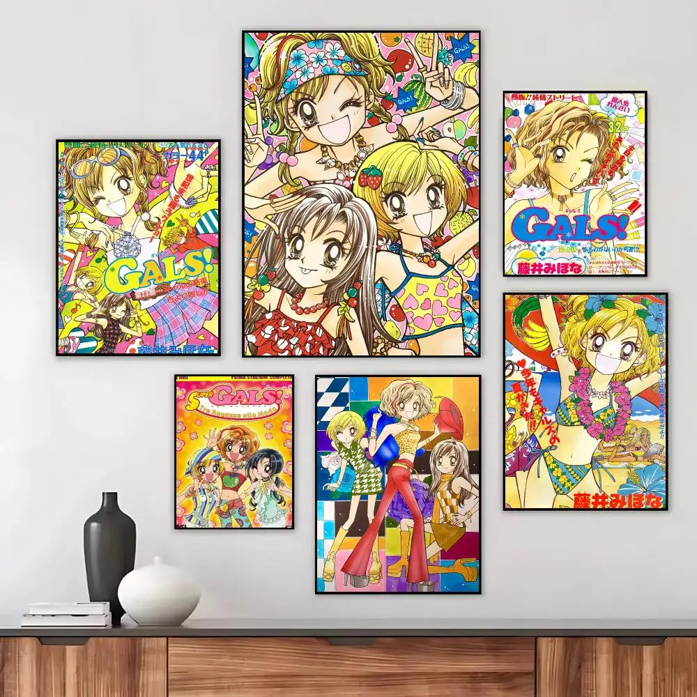 Anime G-Gyaru Super GALS Poster Wall Art Printed Decor Sticker Stylish Home Gift for Living Room Bedroom Corridor Cafe