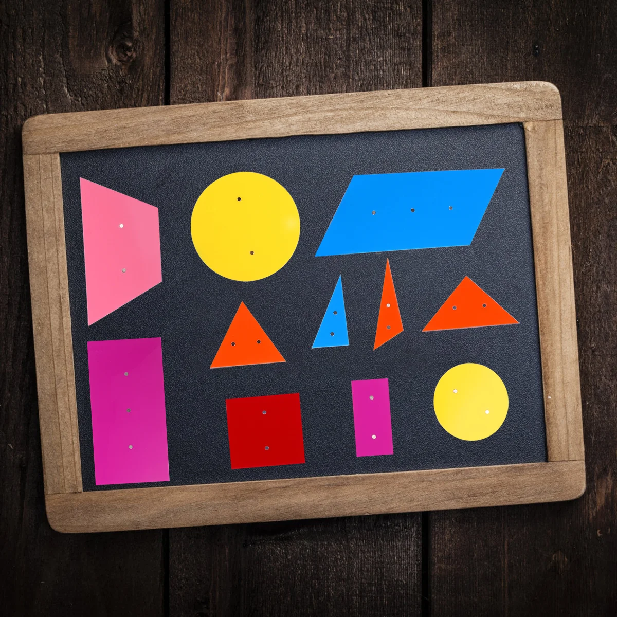 

11Pcs Magnetic Geometry Plates Colorful Double-Sided Math Teaching Prop Demonstration Tool Kit