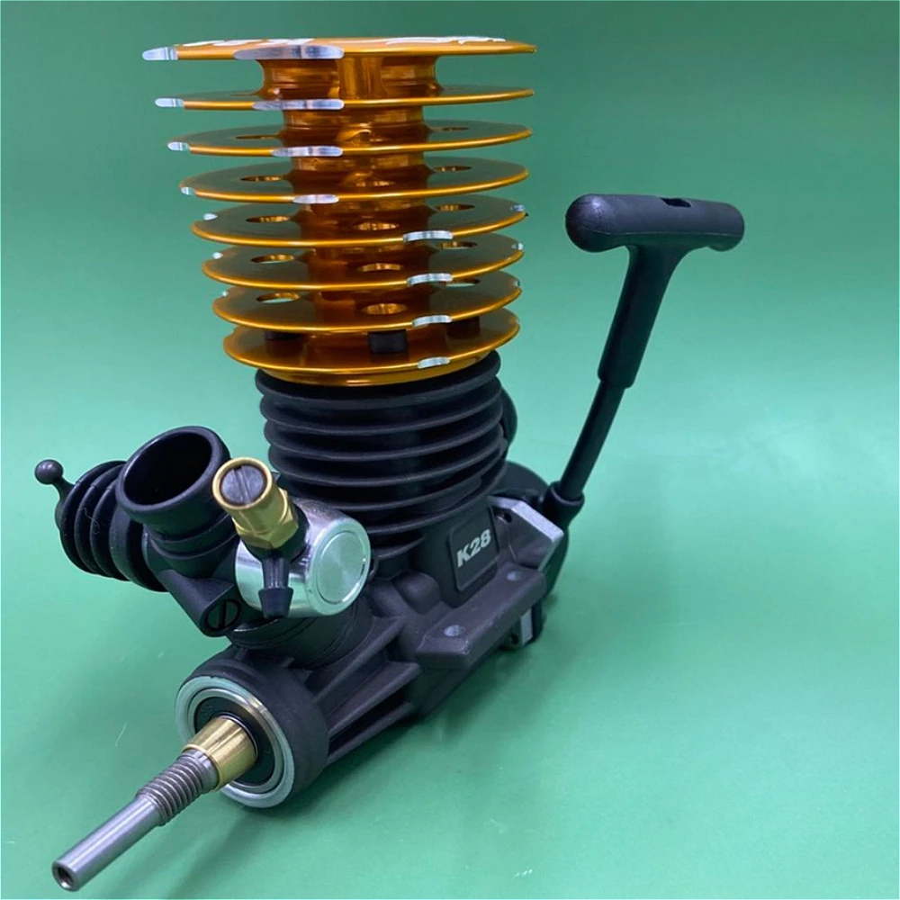 Motor de Metal K28 de 28 niveles, 4,6 cc, escala 1:8, arranque por cuerda, Control remoto de alta potencia, todoterreno, modelo de motor de camión monstruo, juguete