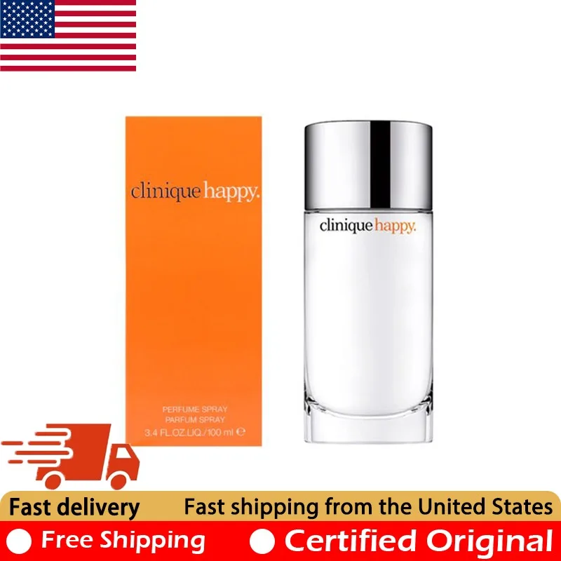 

Clinique Happy Eau de Parfum Spray 100 ML Original Natural Lasting Floral Fruity Notes of Grapefruit Pheromone Perfume 3.4 Ounce