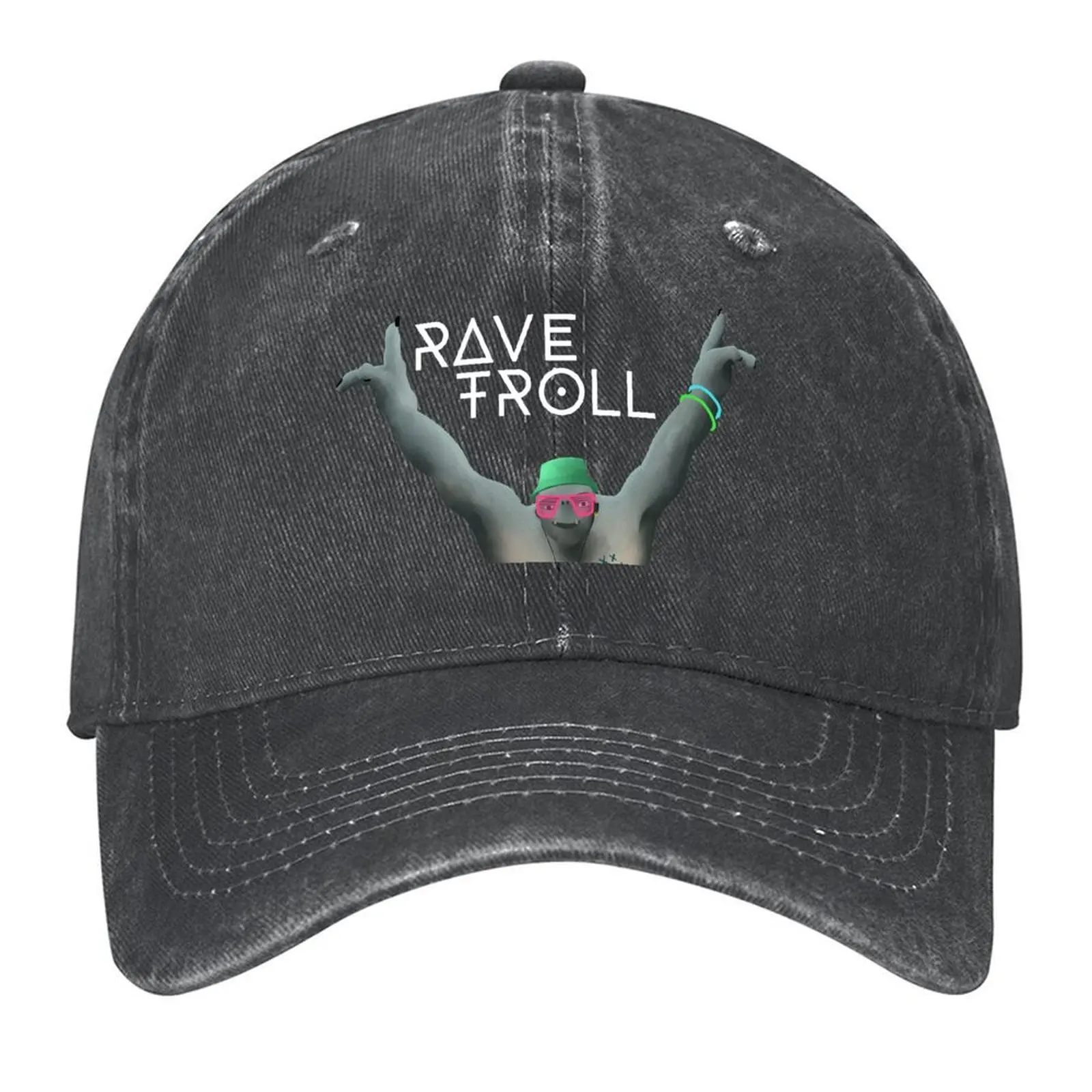 

Rave Troll Baseball Cap Hood Hat Man For The Sun summer hat black Woman Men's