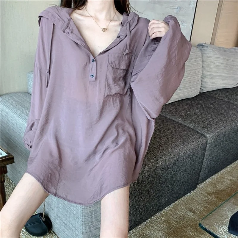 

Basic Jackets Women Solid Breathable All-match Simple Summer Korean Version Stylish Loose Leisure Harajuku Prevalent Ladies Chic