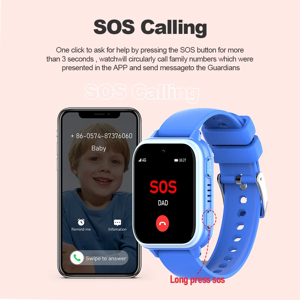 wonlex new smart watch for children heart rate monitoring 4G SOS video call kids smartwatch kt33 GPS WiFi location phone watch