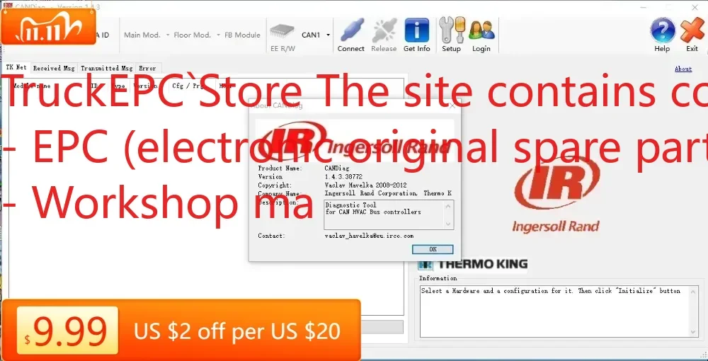 

TruckEPC Thermo King CanDiag v1.9.2+уровень инженерный