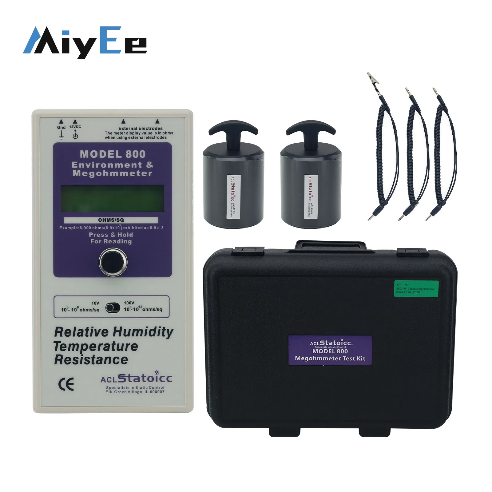 OEM Surface Resistance Tester Kit, Megohmmeter ESD Surface Resistance Meter Refer to ACL800 Model Made in China