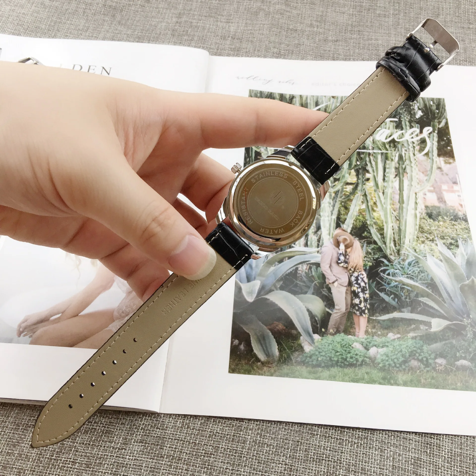 ZH109 ساعة رجالية عصرية، ساعات حزام كاجوال وبسيطة، ساعات كوارتز مزاجية، ساعات عمل، هدايا، ساعات للرجال