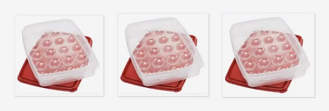 Egg Keepers Hold 20 Jumbo Eggs in Each Keeper/Tray RED (Set of 3)