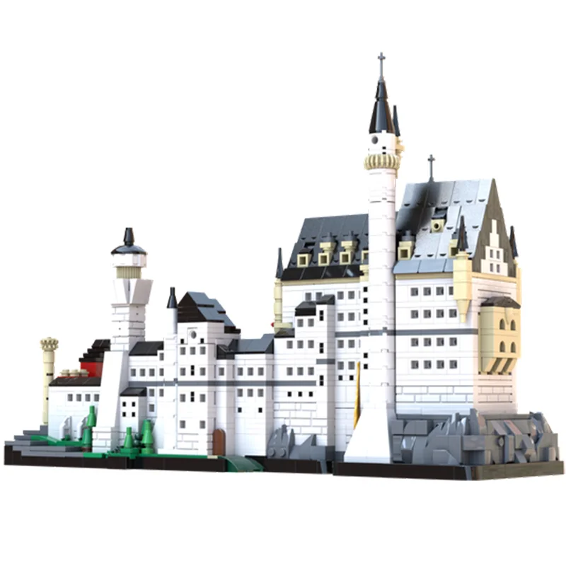 2265pcs MOC Neuschwanstein Micro kasteel Architectuur Bouwstenen Hands-on vermogen Bouw Kerst speelgoed Cadeau