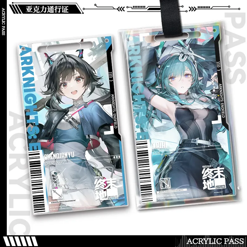 Game Arknights:Endfield Acrylic Pass Check Pendant Keychain Laevatain Wulfgard Ardelia Pogranichnik Bag Charm Xmas Birthday Gift view 3