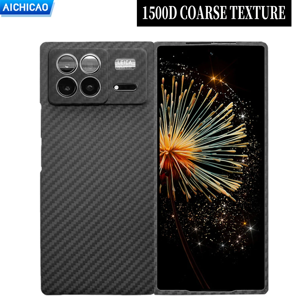 ACC-Carbon Color Carbon Fiber Case For Xiaomi Mix Fold 3 Shell Aramid Fiber Ultra-Thin Anti-Drop Mix Fold 2 5G Phone Hard Cover