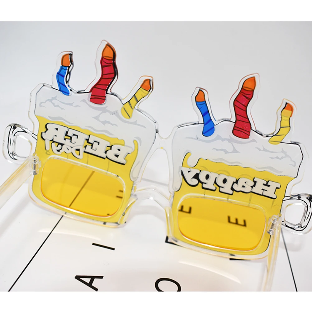 

Novelty Birthday Sunglasses Yellow Party Supplies Creative Gift Clear Vision Darts Game Night Wearable Party