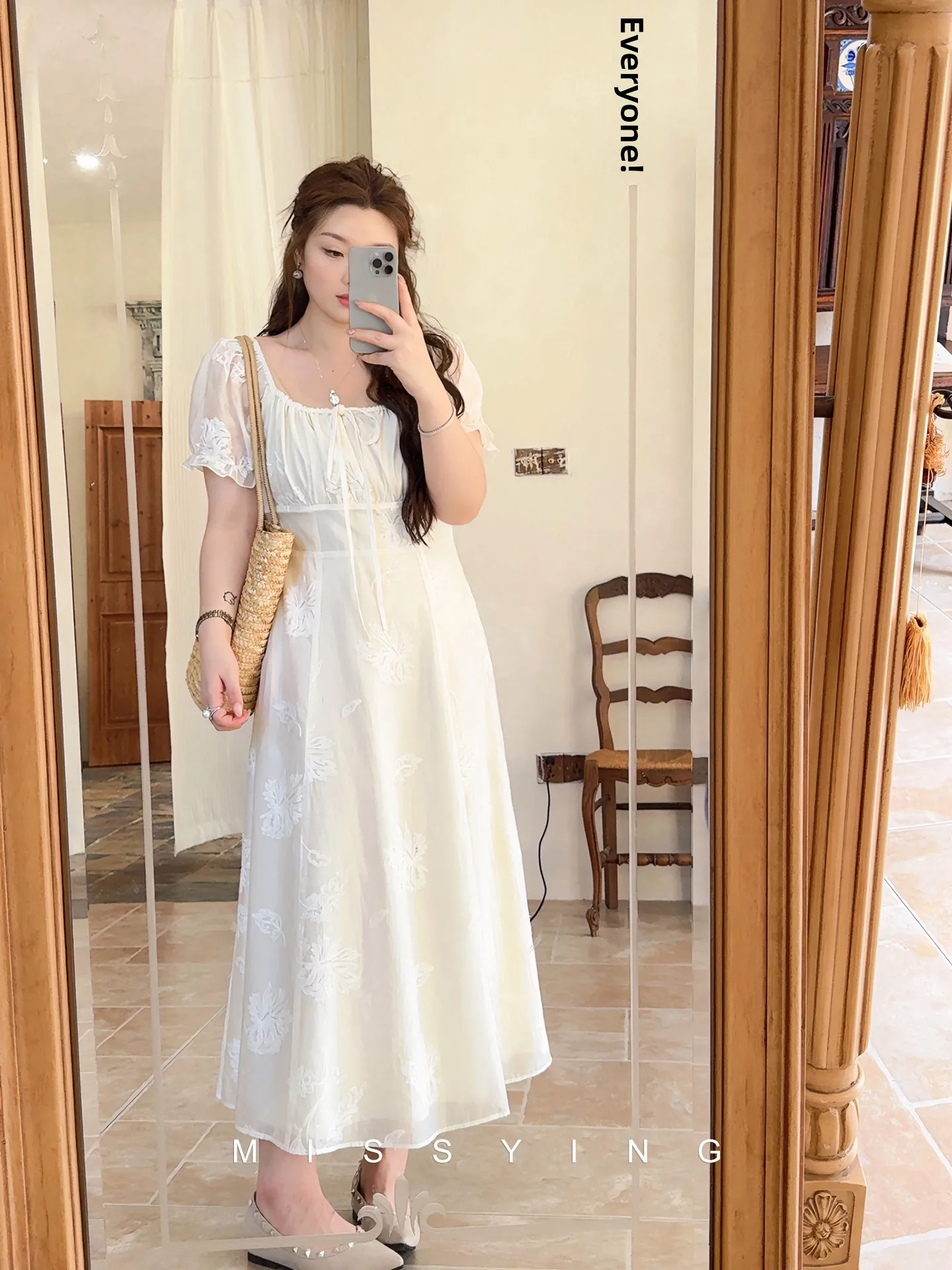 

Miss ng Женское платье большого размера с квадратным воротником ort Sve Cotton A-Line Summer New Sle Pear ape Dr Casual Ele