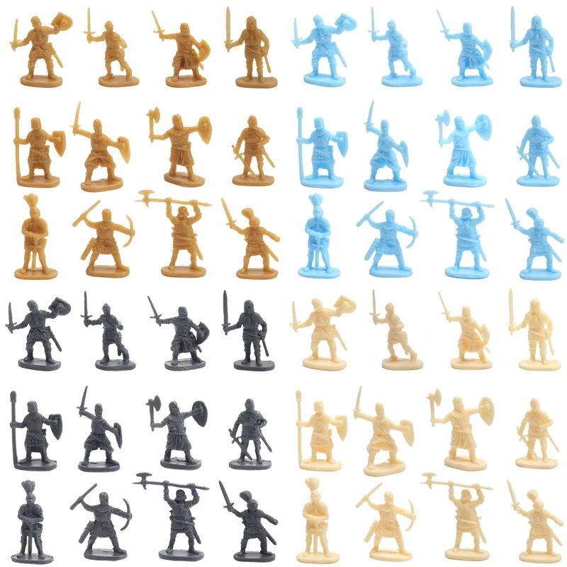 1:72 200/Set Plastic Ancient Soldier Figures Toy Archaic Soldiers Men Swordsman Action Figure DIY War Scene Toys