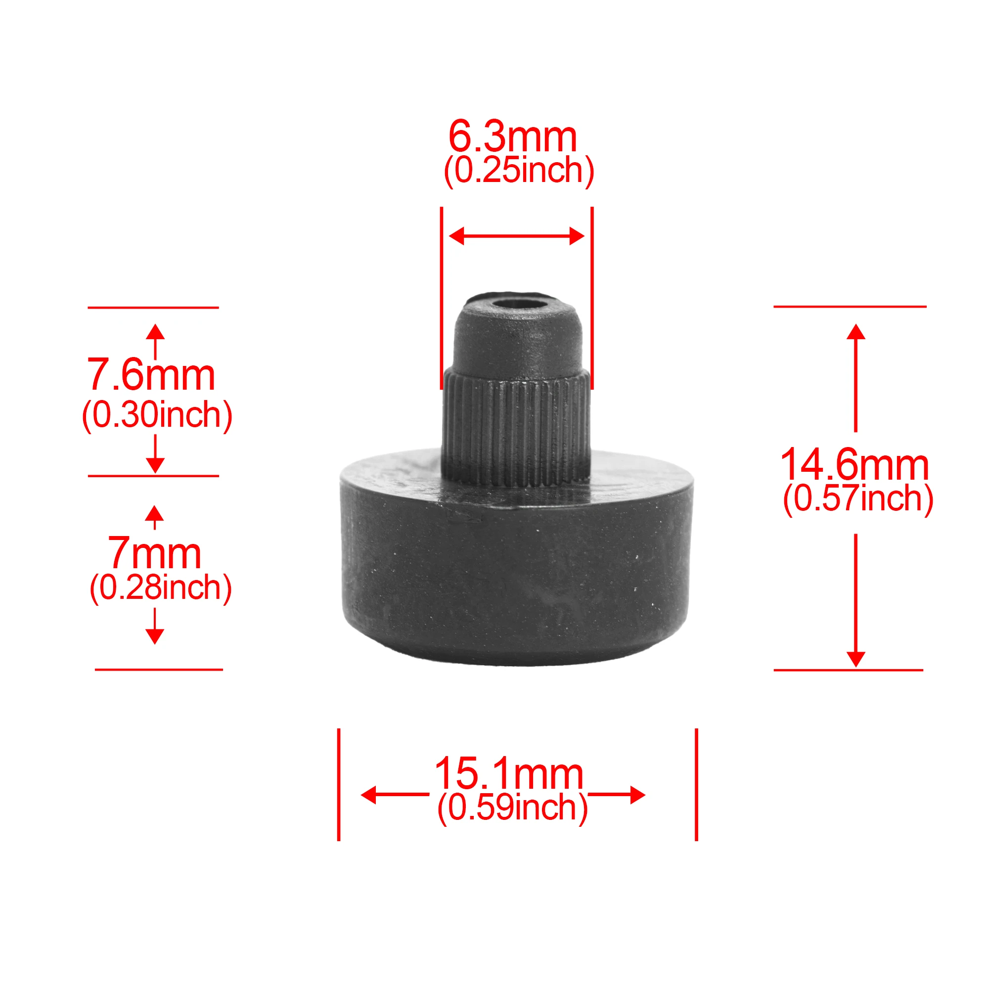 CFPerformance 25 Stück/100 Stück/125 Stück 6,3 mm/0,25" Kunststoffkappen-Schrauben für Kraftstoff-Offroad-Räder, Reifen, Teile, Styling 1010-16B – Detail 2