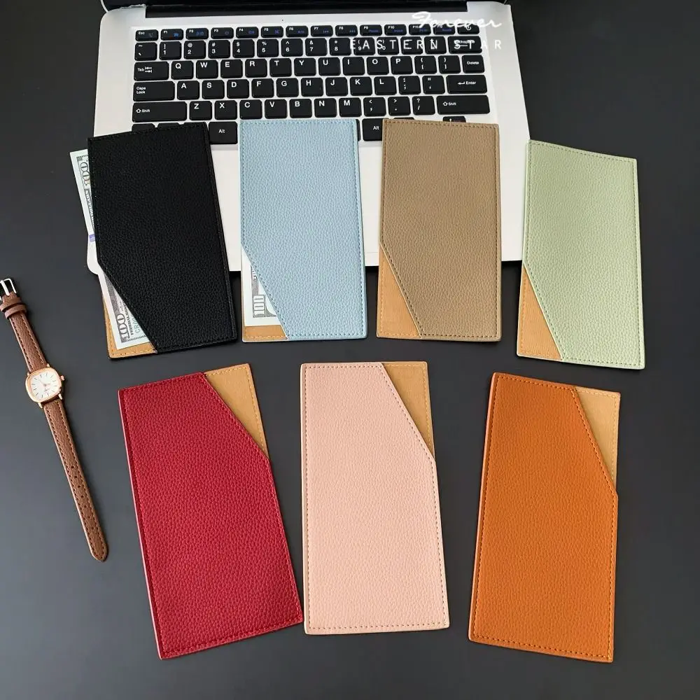 Portable Ultrathin Long Wallet Lightweight PU Women Wallet Ticket Clip Storage Bag Korean Style Envelope Money Pocket Lady