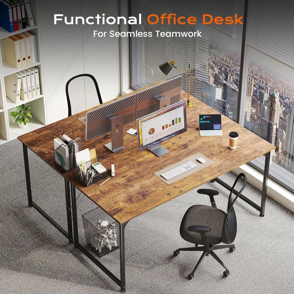 

47 X 24-дюймовый компьютерный стол с более глубоким рабочим столом, игровой офисный письменный рабочий стол для домашнего офиса, кабинета, спальни