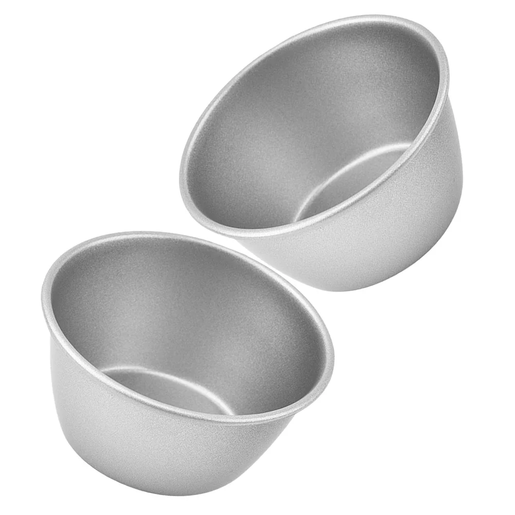 

2Pcs Round Nonstick Pudding Molds Muffin Egg Tart Baking Cups for Desserts Home Commercial Use Egg Tart Molds for Baking