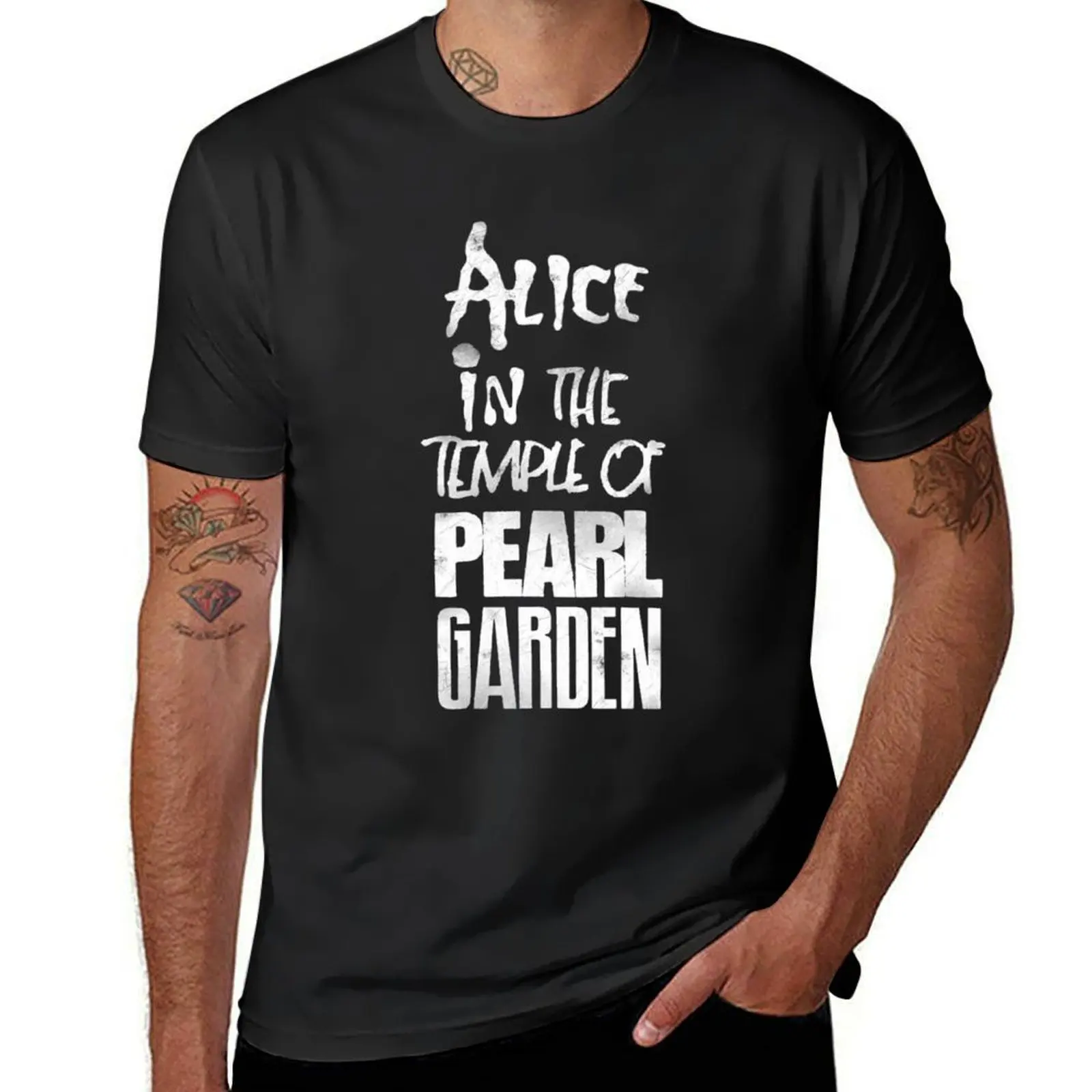 Alice In The Temple Of Pearl Garden T-Shirt vintage clothes sports fans tops t shirts for men