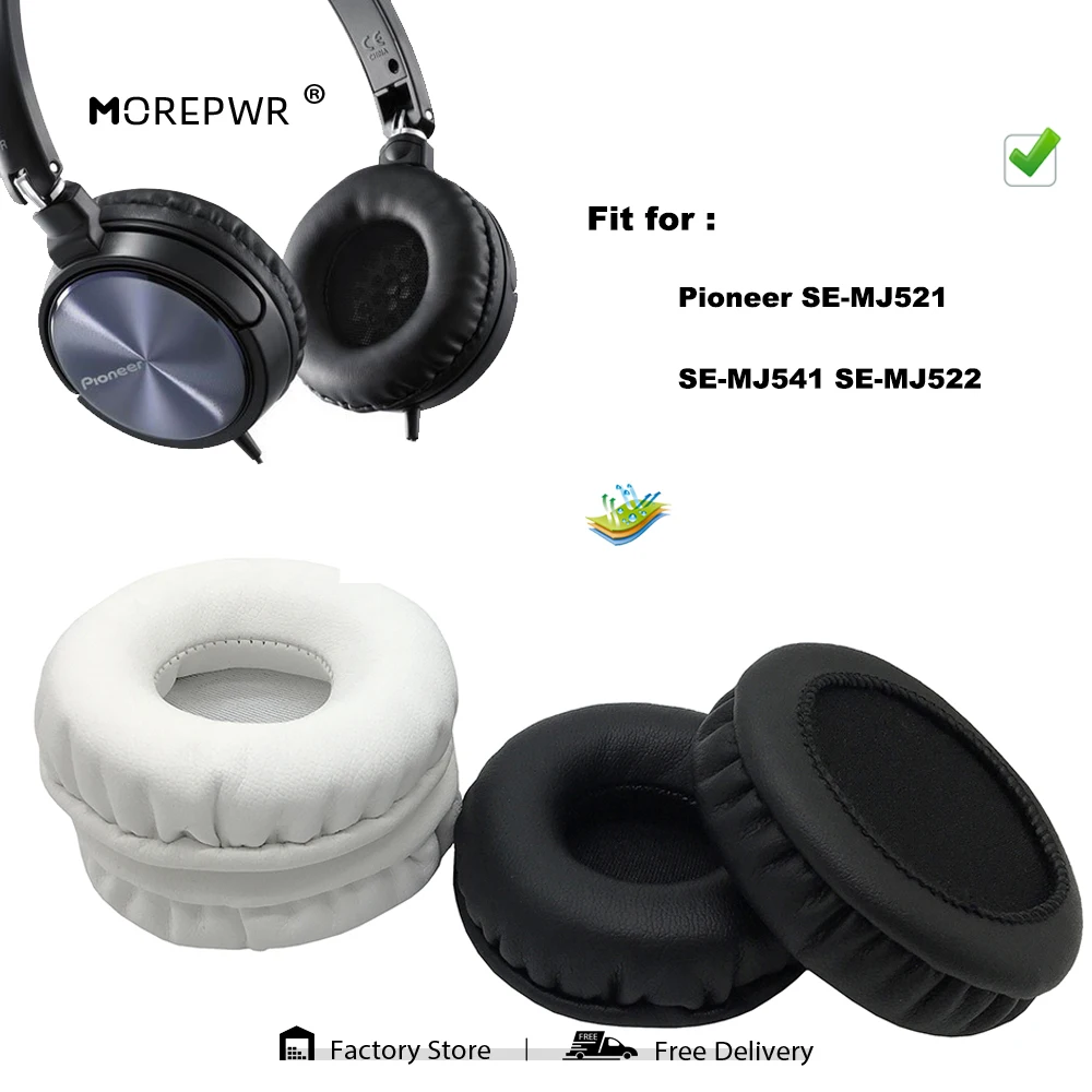 Morepwr Neue Upgrade Ersatz Ohr Pads für Pioneer SE-MJ521 SE-MJ541 SE-MJ522 Headset Teile Leder Kissen Samt Ohrenschützer