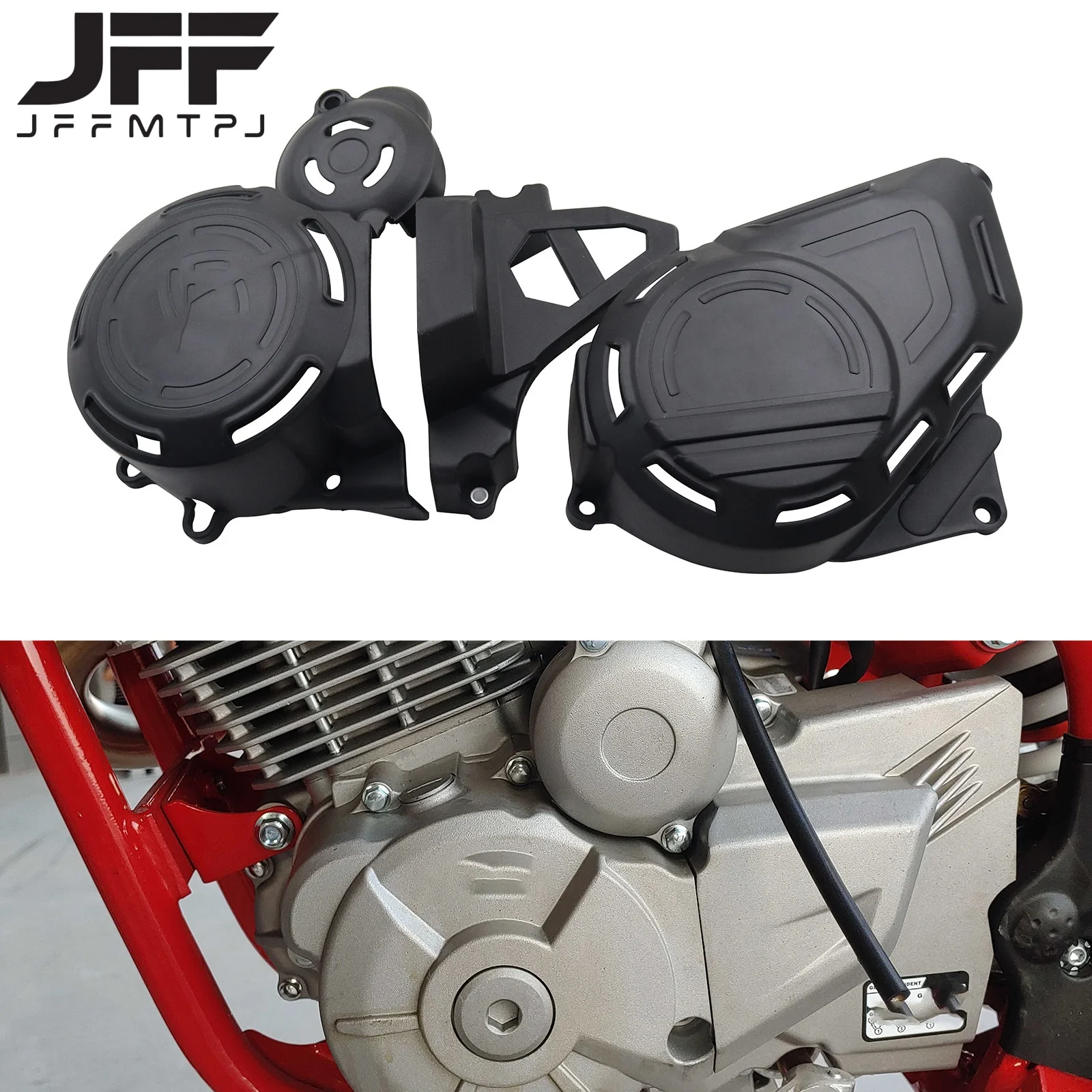 For ZS172FMM-5 Engine ZongShen PR250 Engine AJ1 KEWS Motorcycle Engine Clutch Guard Water Pump Cover Ignition Protector